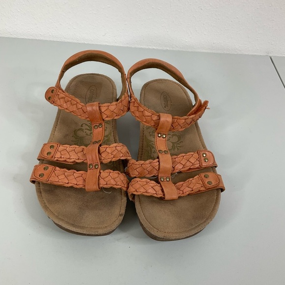 Aetrex Reese Braided Leather Strappy Sandals Size 9 - Picture 2 of 8